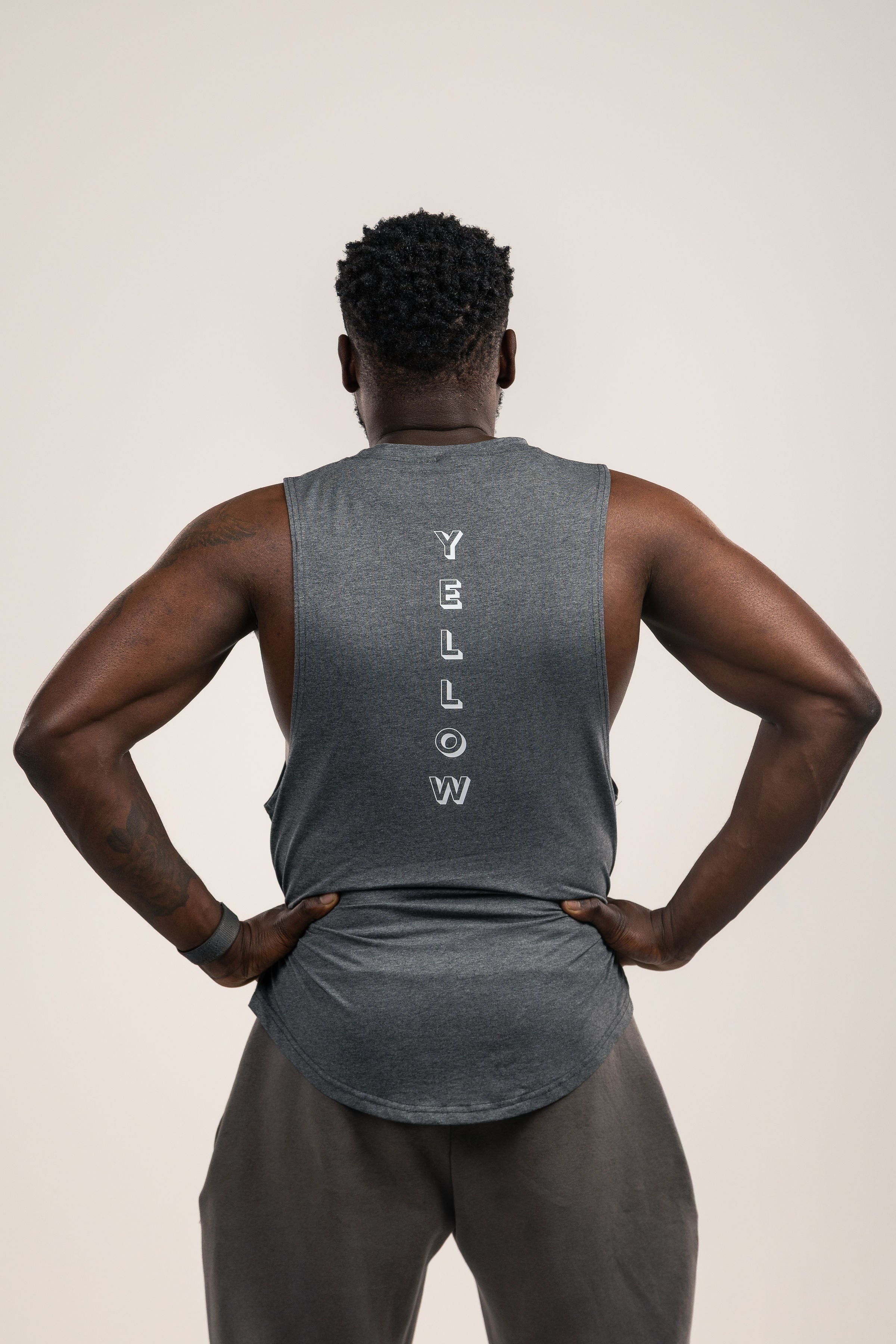 Dark Grey Round Neck Sleeveless Vest